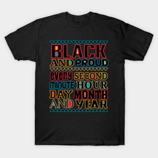 Black and Proud Black Lives African Color Word Art Original T-Shirt